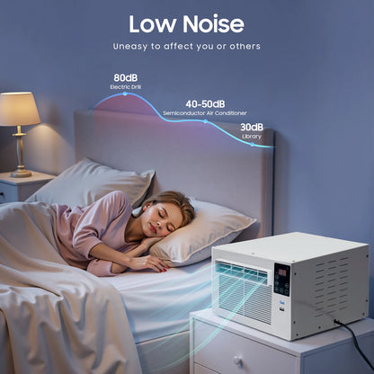 Portable Air Conditioner 280W Semiconductor Refrigerator Timing Function Remote Control for Indoor Cooling