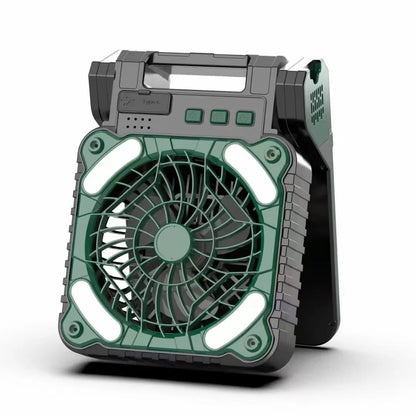 Portable Solar Fans 7800mAh LED Lantern Rechargeable Solar Powered Camping Fan 4 Speeds Powerful Wind 90° Folding Ventilador